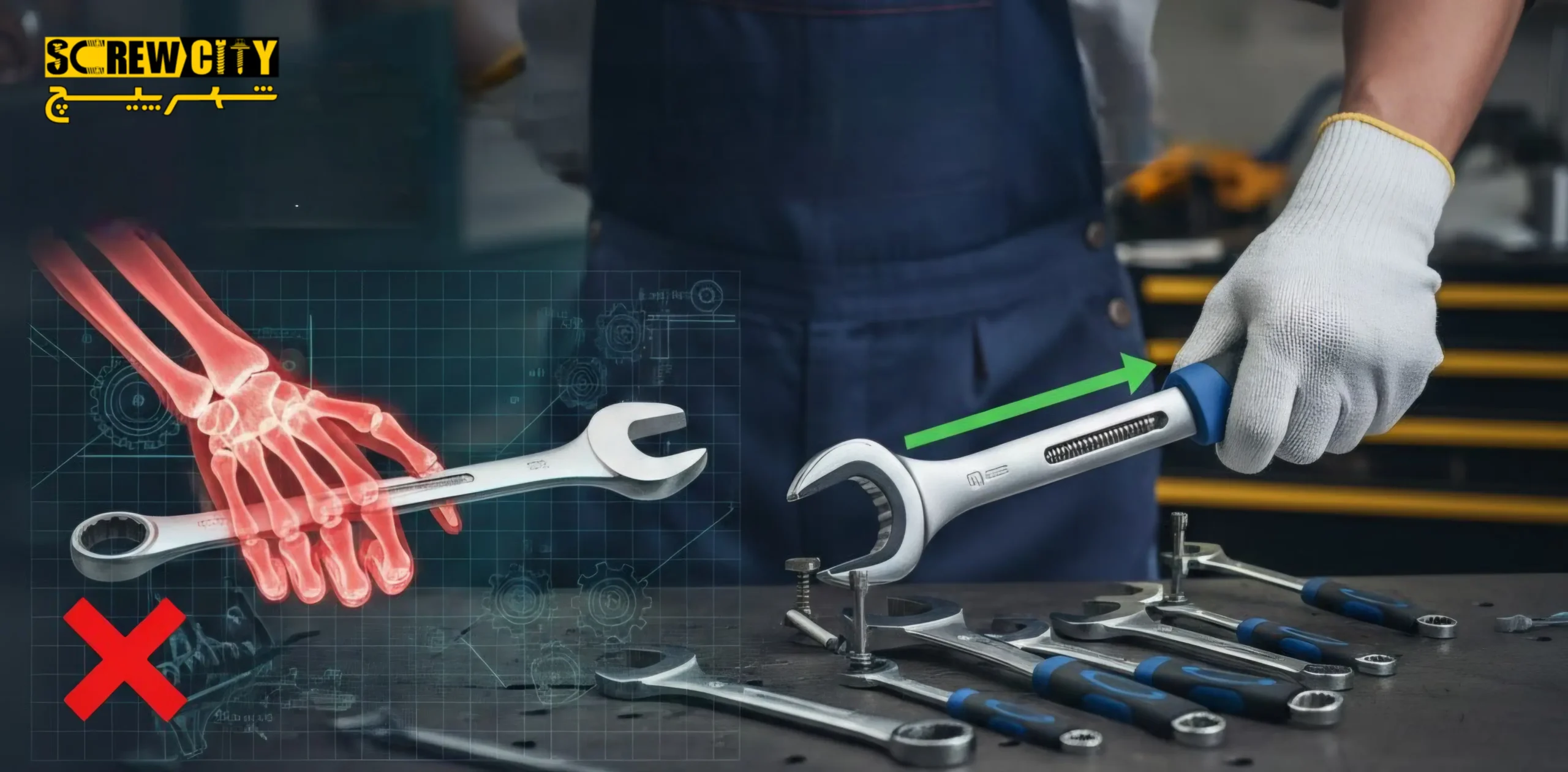 آچار ارگونومیک و سلامت دست؛ بررسی تکنولوژی‌ های ضد خستگی در ابزار