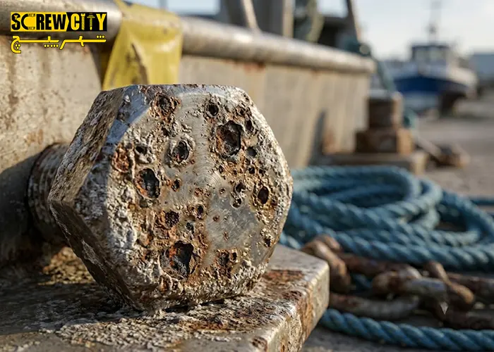 Featured Image — Pitting corrosion on a stainless steel screw